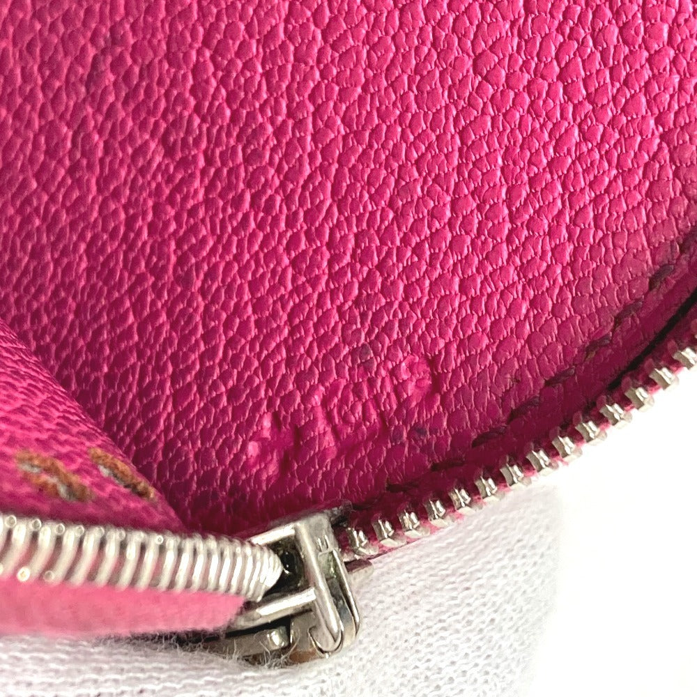Hermes Coin Case Shave Pink Evelyn Logo Women