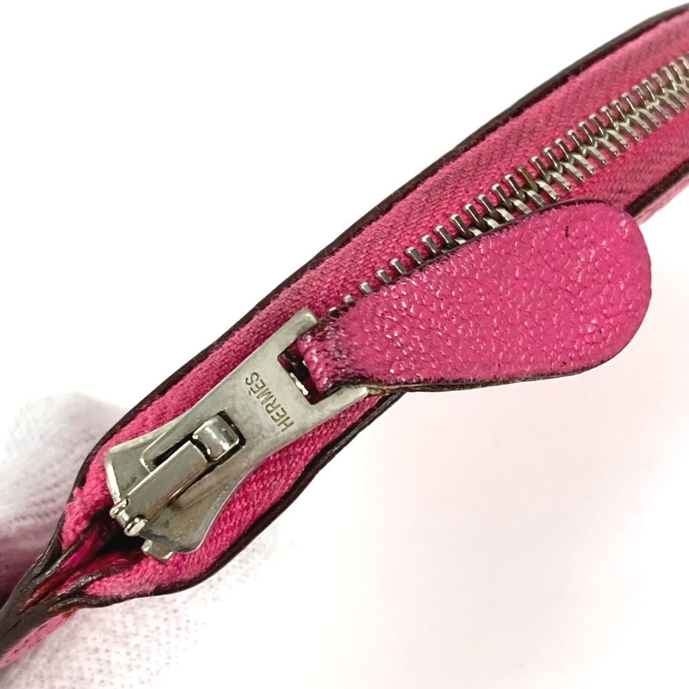 Hermes Coin Case Shave Pink Evelyn Logo Women
