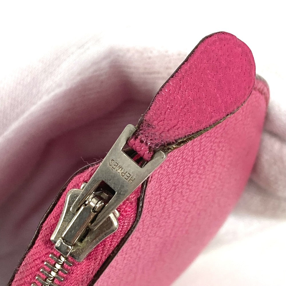 Hermes Coin Case Shave Pink Evelyn Logo Women