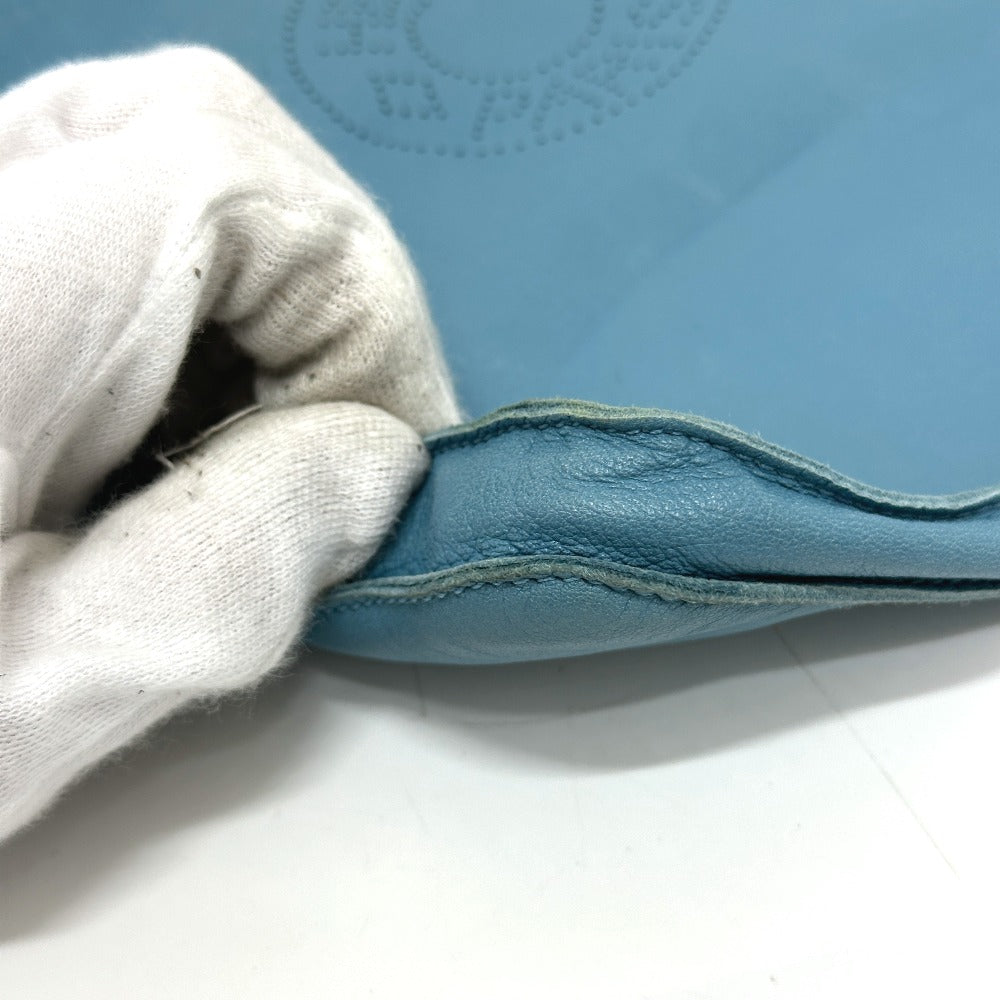 Hermes Shoulder Bag Leather Blue Crude Cell