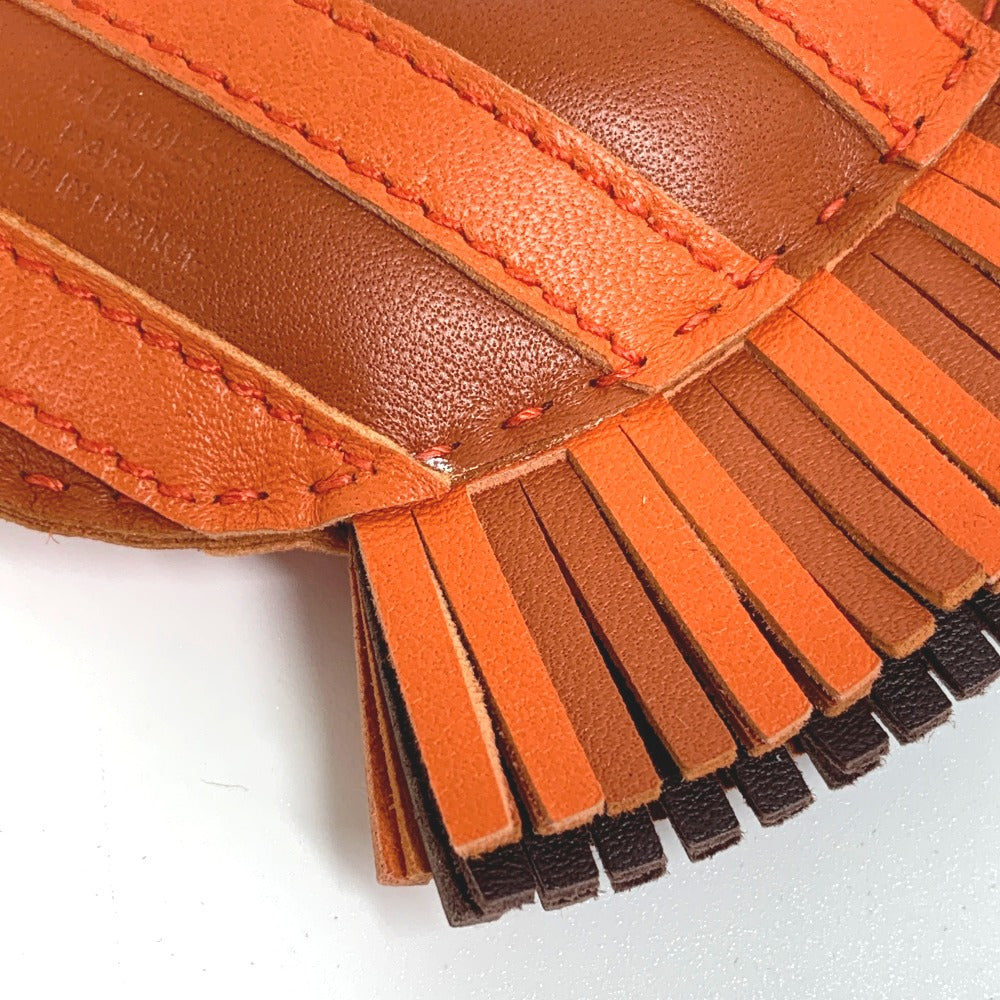 Hermes Bag Charm Leather / Anemiro Orange Gee Gee Savannah Women(Unisex)