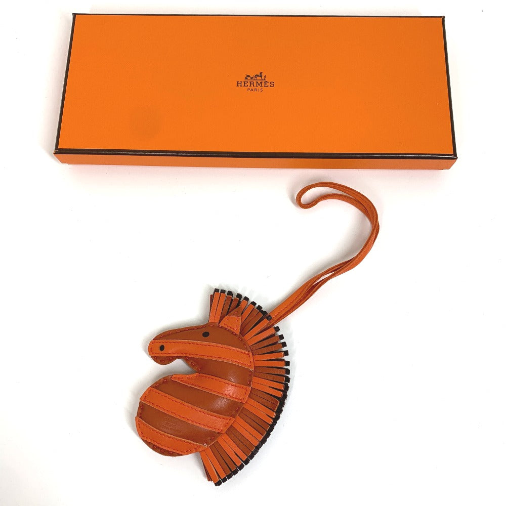 Hermes Bag Charm Leather / Anemiro Orange Gee Gee Savannah Women(Unisex)