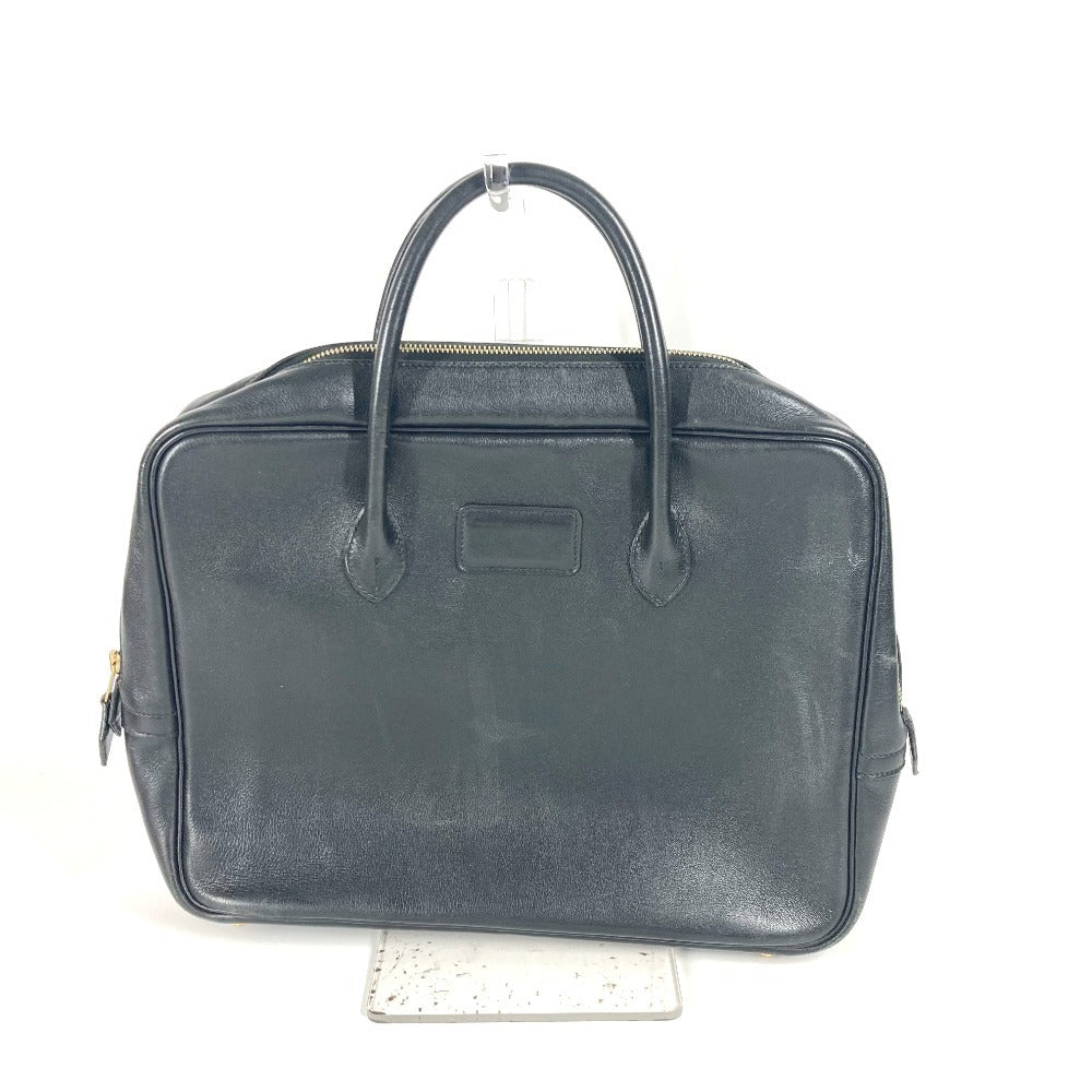Hermes Business Bag Leather Black Eiffel Mens