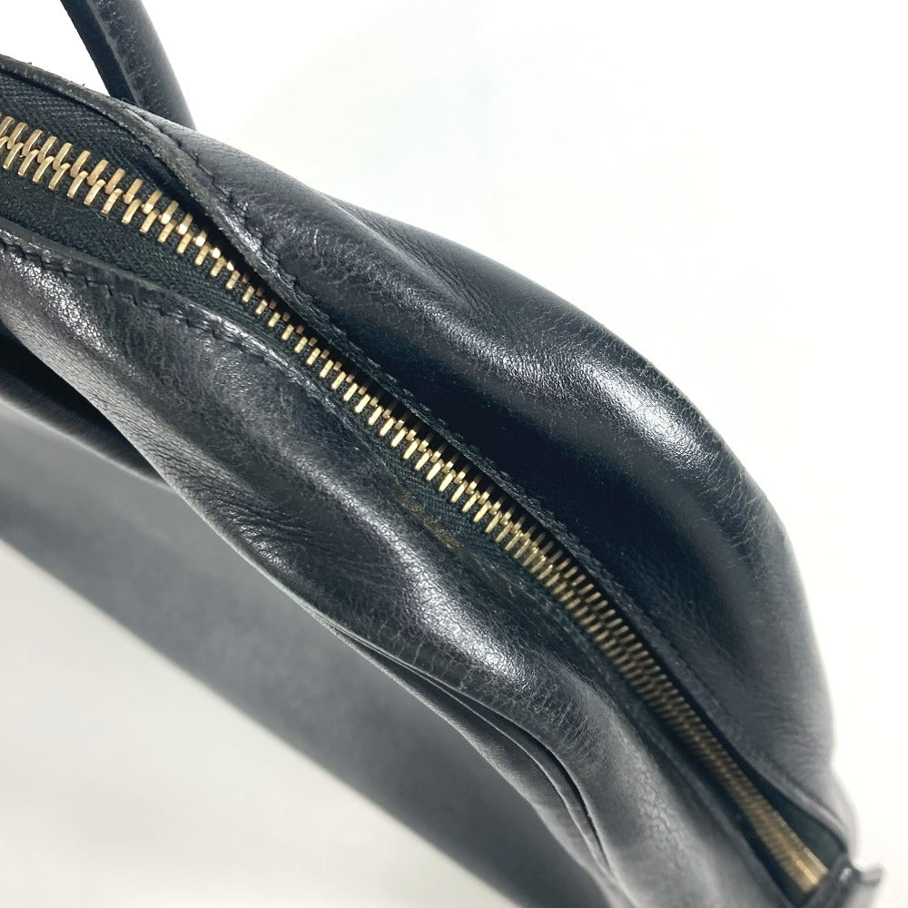 Hermes Business Bag Leather Black Eiffel Mens