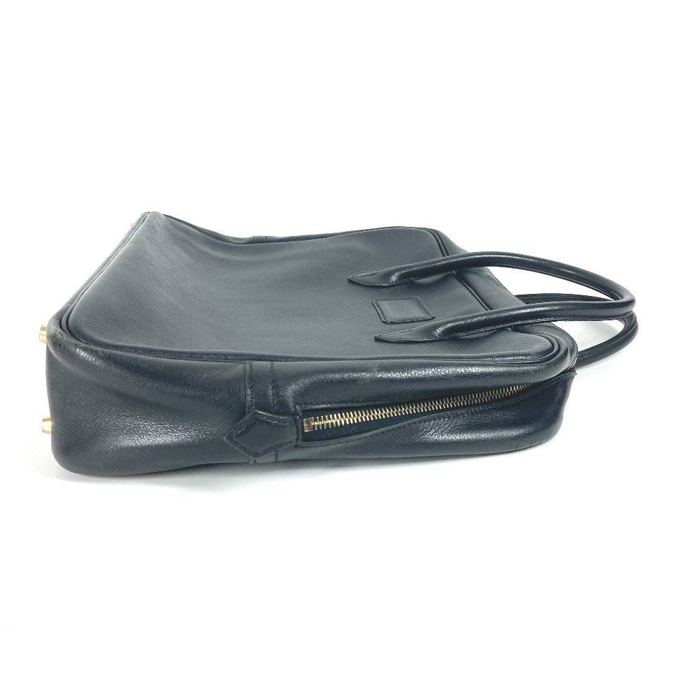 Hermes Business Bag Leather Black Eiffel Mens