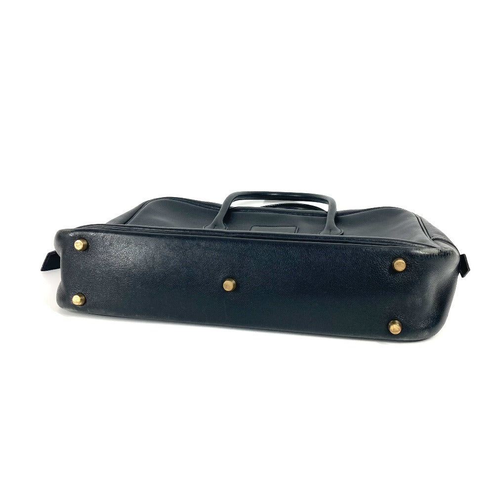 Hermes Business Bag Leather Black Eiffel Mens