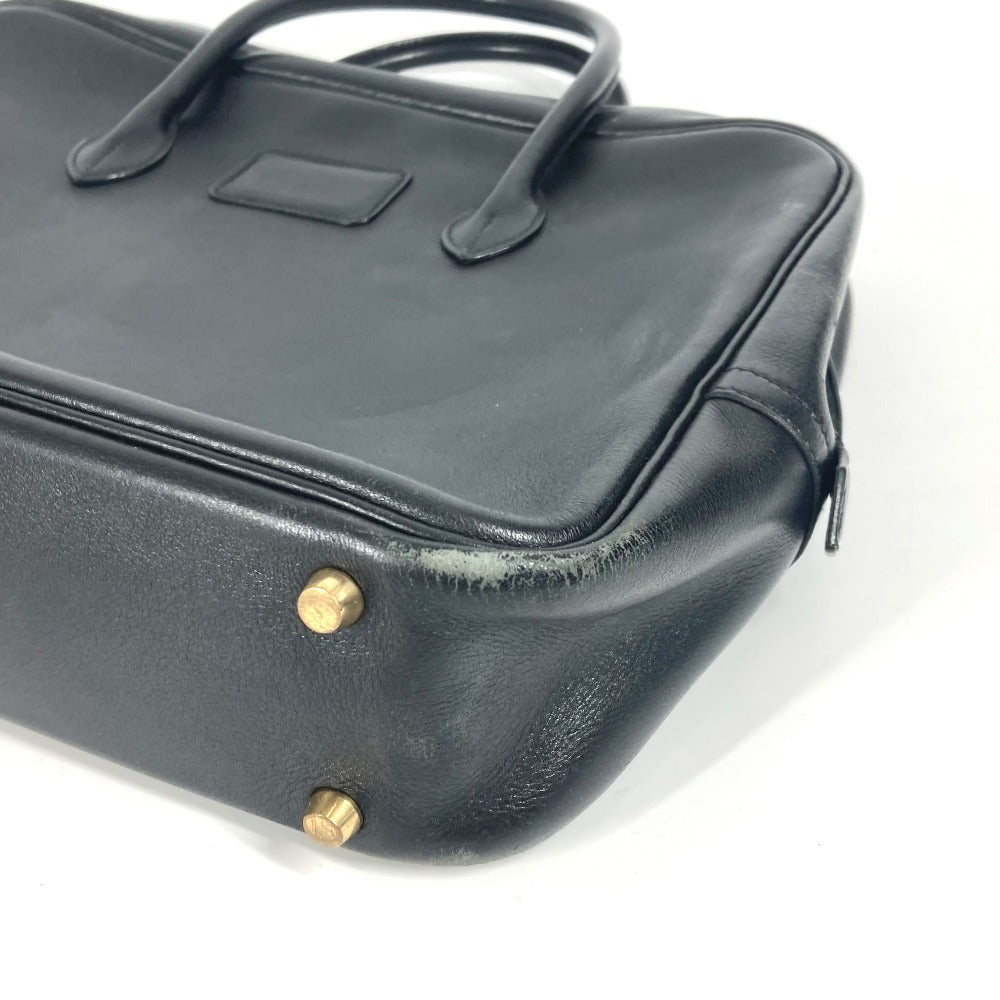 Hermes Business Bag Leather Black Eiffel Mens