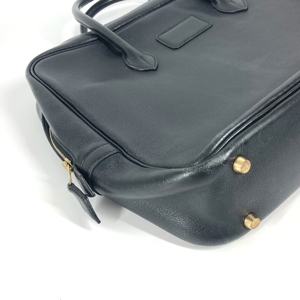 Hermes Business Bag Leather Black Eiffel Mens