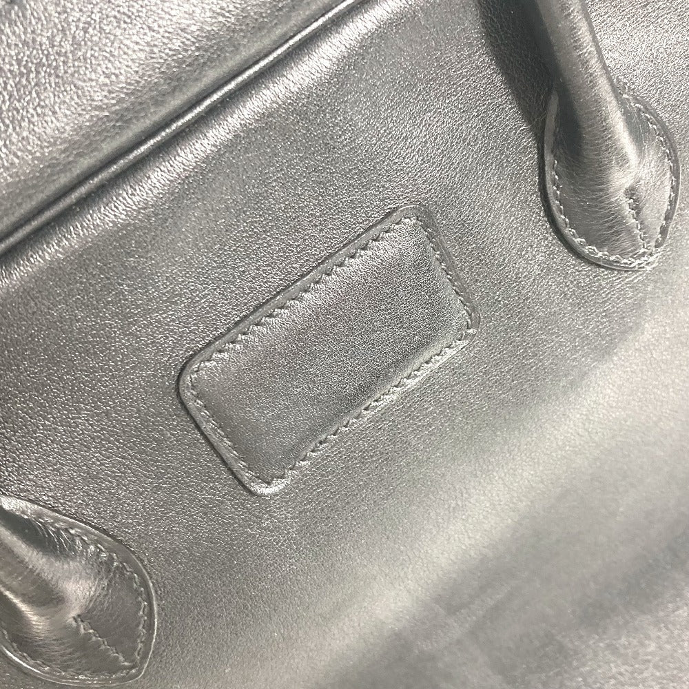 Hermes Business Bag Leather Black Eiffel Mens