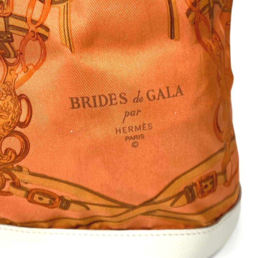 Hermes Shoulder Bag Silk, Leather Orange Shoulder Soie Cool 22 Brides De Gala Women