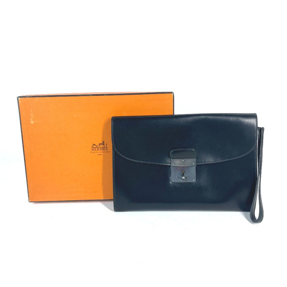 Hermes Clutch Bag Box Scarf Black Bag Pouch Kirius Mens