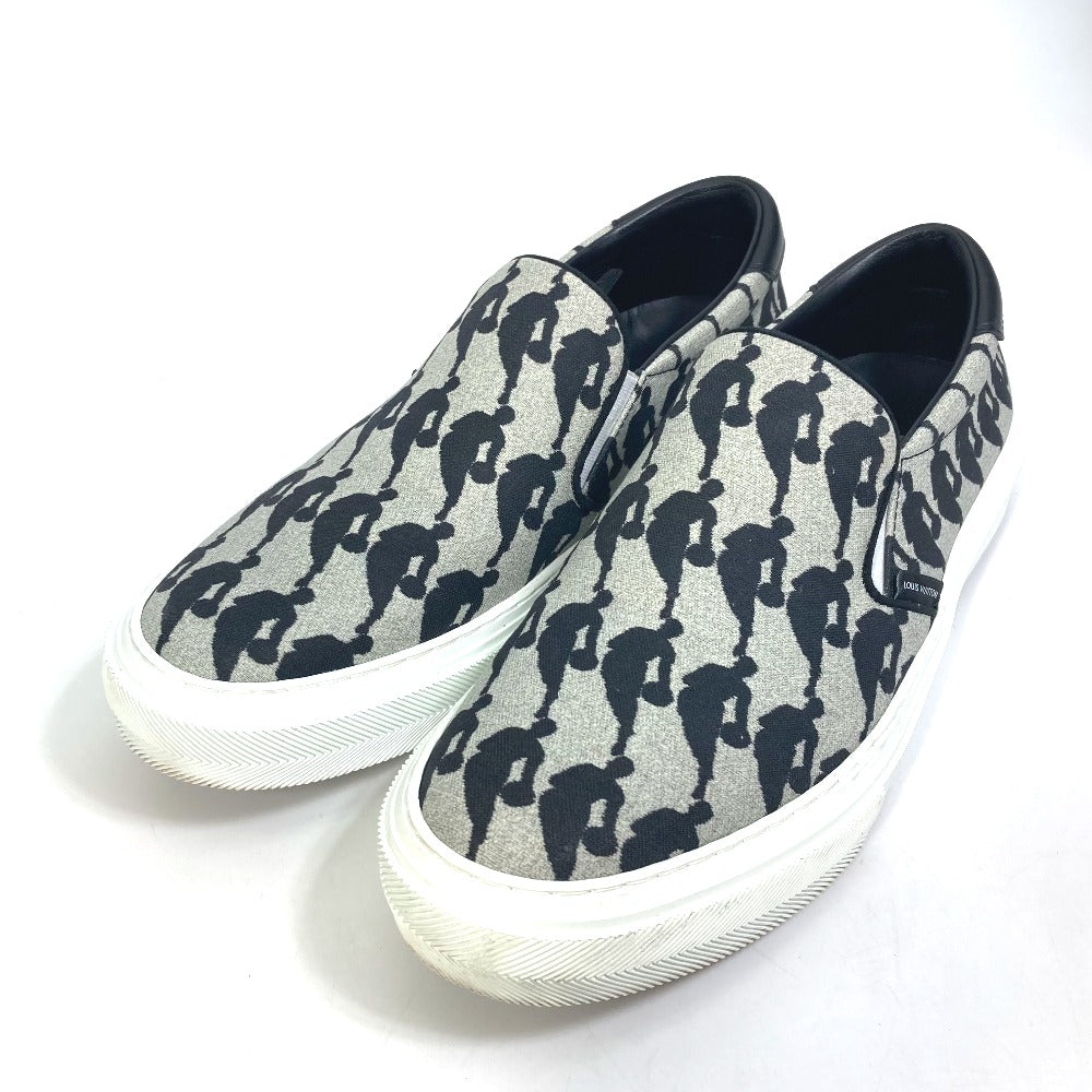 Louis Vuitton Slip-On Canvas, Canvas Gray Nba Collaboration Trocadero Sneakers Slip-On Mens 6