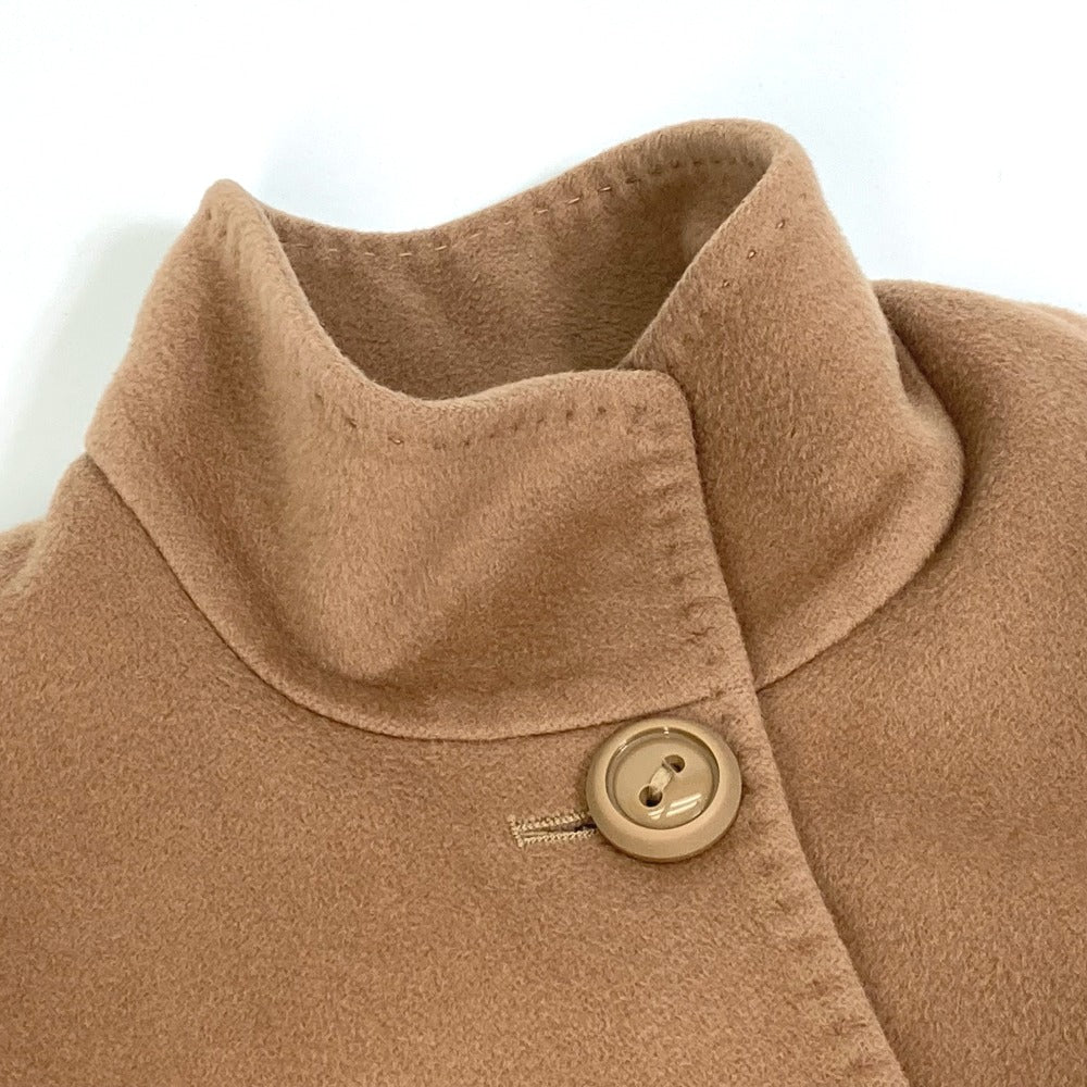 Max Mara Coat Wool Brown Studio Stand Collar Coat Women 40