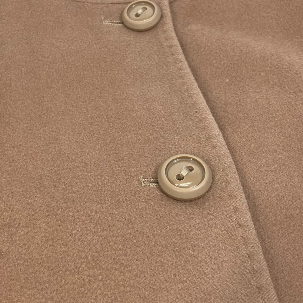 Max Mara Coat Wool Brown Studio Stand Collar Coat Women 40