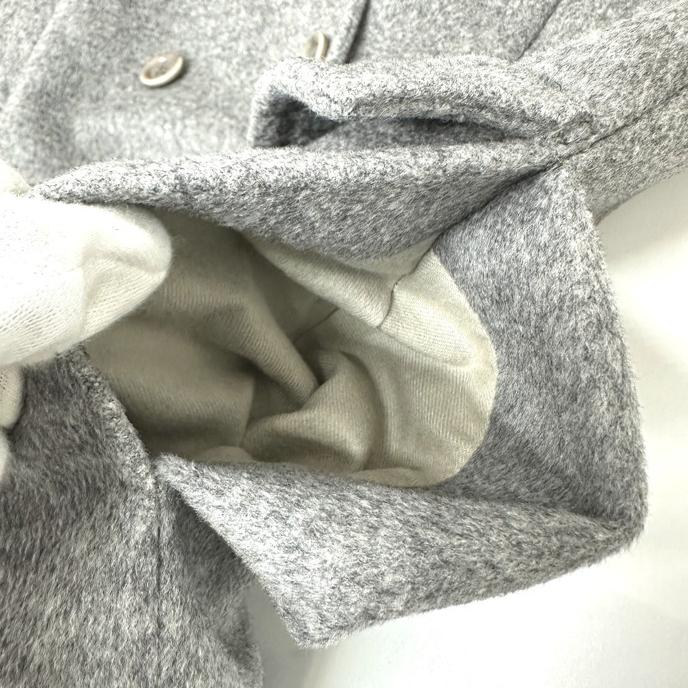 Max Mara Jacket Wool Gray Studio Wool Blend Double Breasted Tailored Jacket Women 36