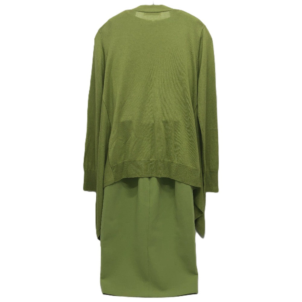 Max Mara One Piece Polyester Green Dress Belt Cardigan Women 32