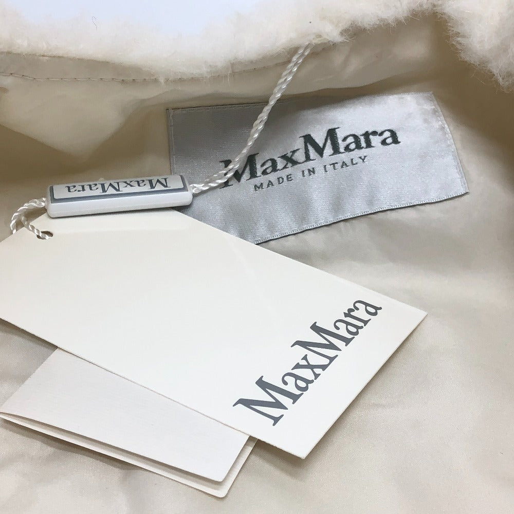 Max Mara Jacket 2411081021 Alpaca White Teddy Bear Women 36