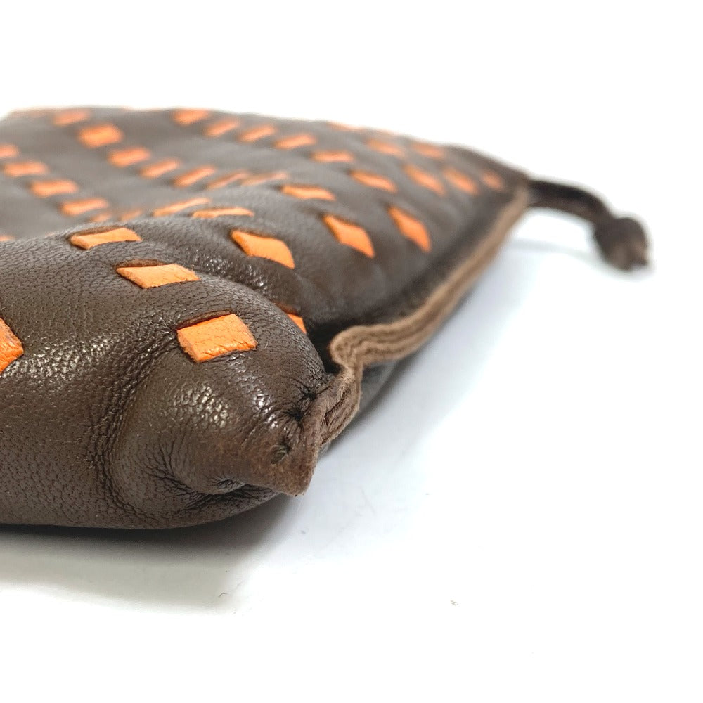 Hermes Pouch Anyo Miro Brown Pochette Pillow Pm Women