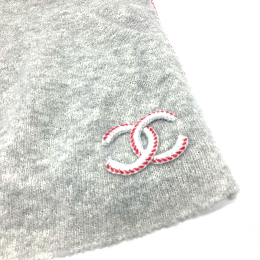 Chanel Scarf Cashmere Gray 2024 Model Coco Mark Women
