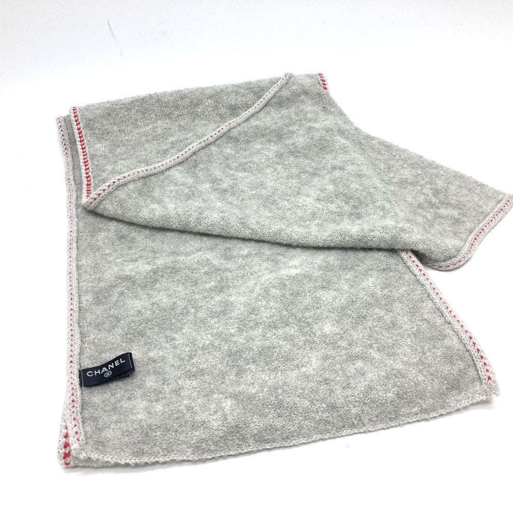 Chanel Scarf Cashmere Gray 2024 Model Coco Mark Women