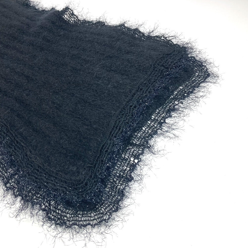 Chanel Scarf Rayon, Mohair Black P36906 Scarf, Snood And Collar 3-Piece Set Women