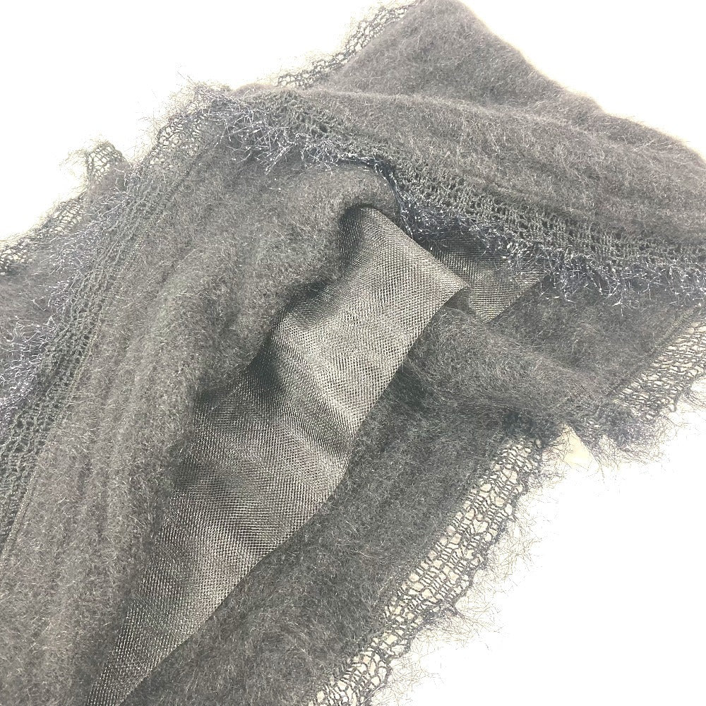 Chanel Scarf Rayon, Mohair Black P36906 Scarf, Snood And Collar 3-Piece Set Women