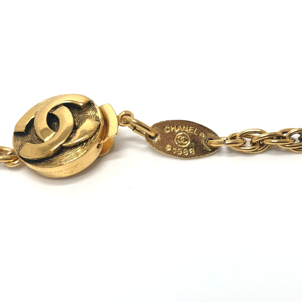 Chanel Necklace Metal Gold Clover Women