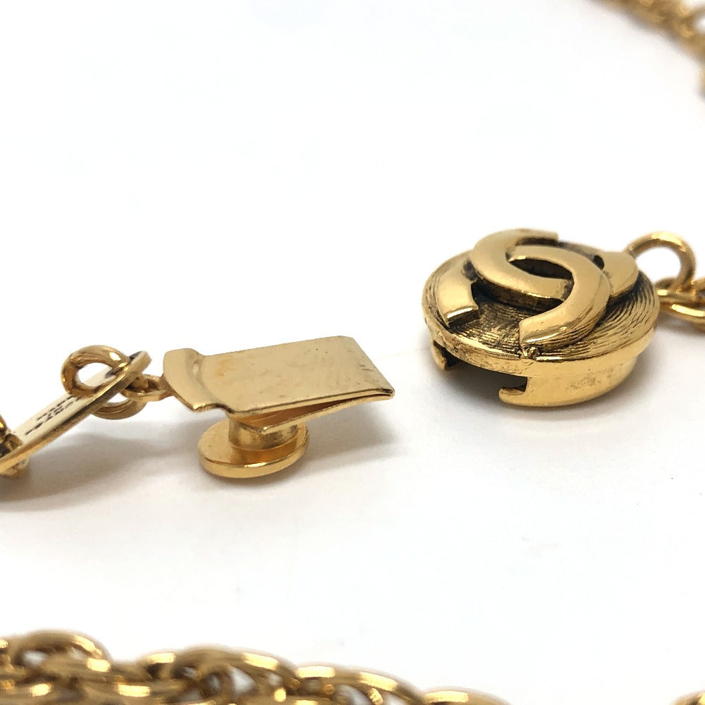 Chanel Necklace Metal Gold Clover Women