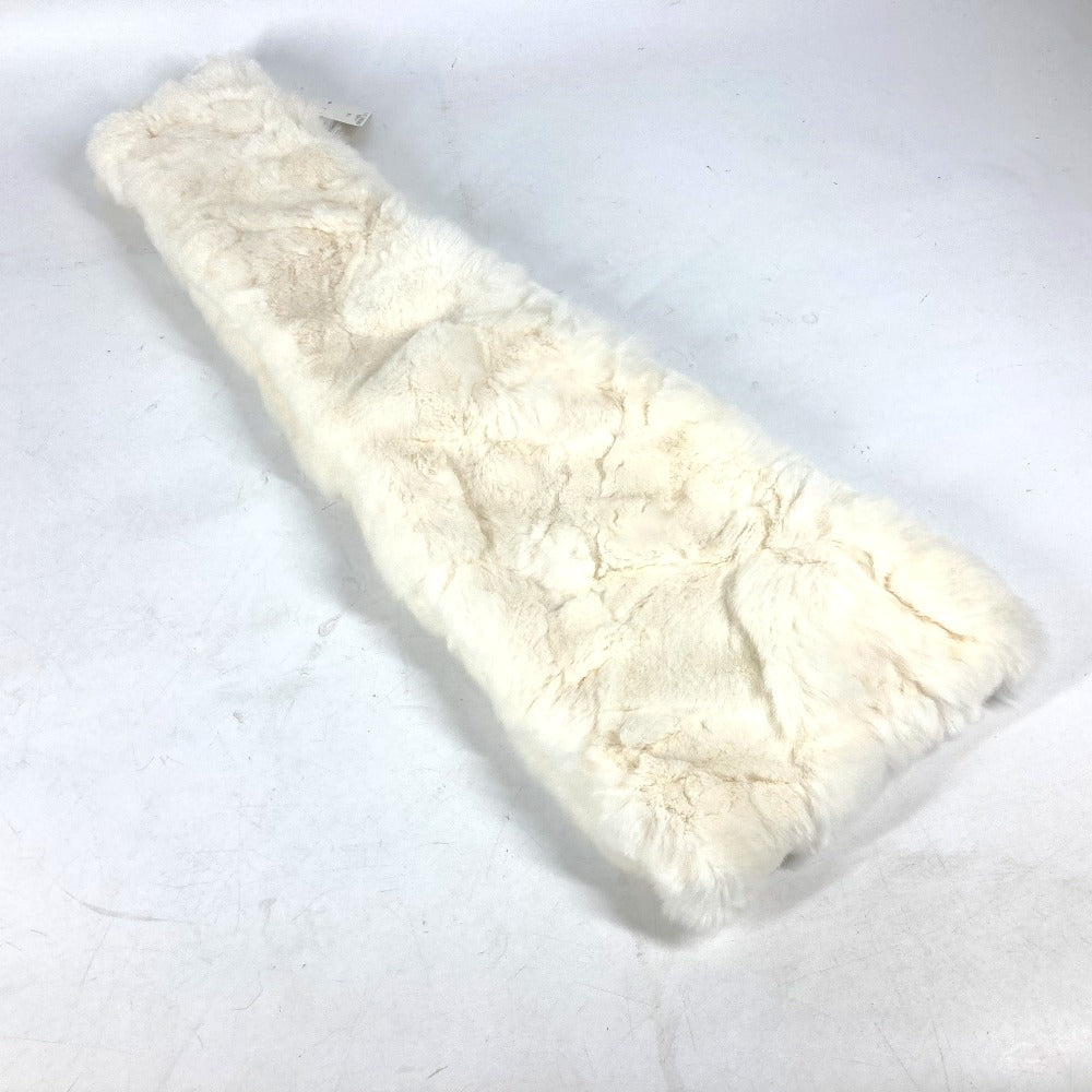 Chanel Scarf Fur , Lapin White Fur Women
