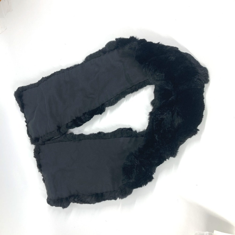 Chanel Scarf Fur Black Fur