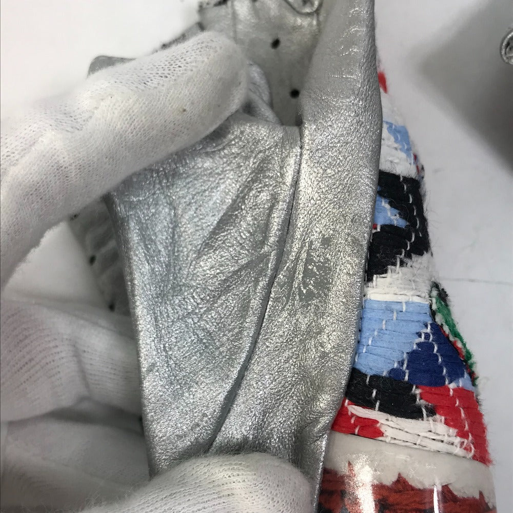 Chanel Glove Leather Silver 16S Gloves Cc Coco Mark Women