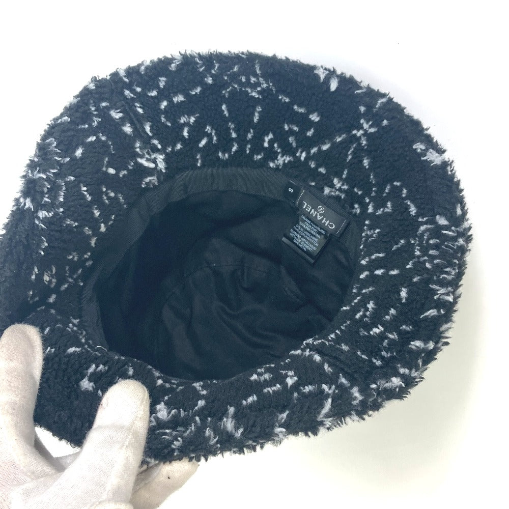 Chanel Hat Fur / Polyester / Cotton Black Hat Coco Mark Cc Women S