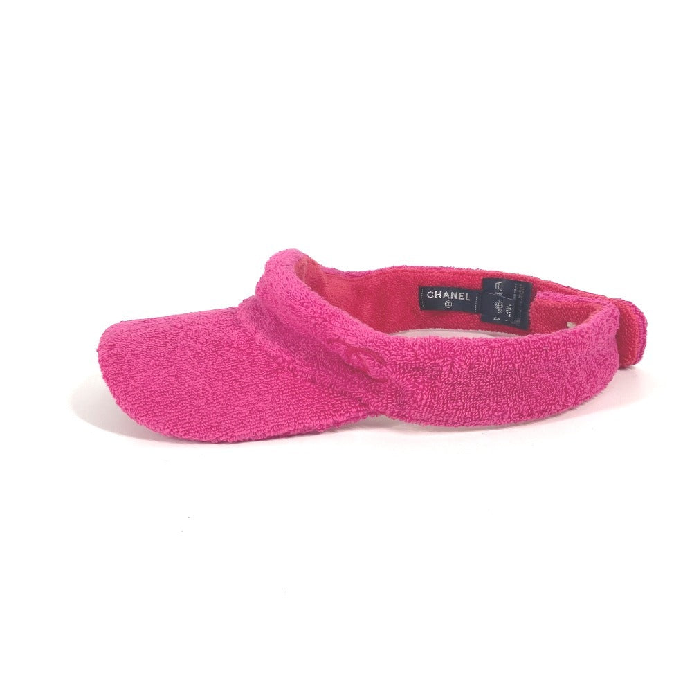 Chanel Sun Visor Cotton Pink 20C Logo
