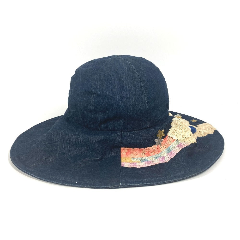 Chanel Hat Cotton Blue Denim Night Flight L