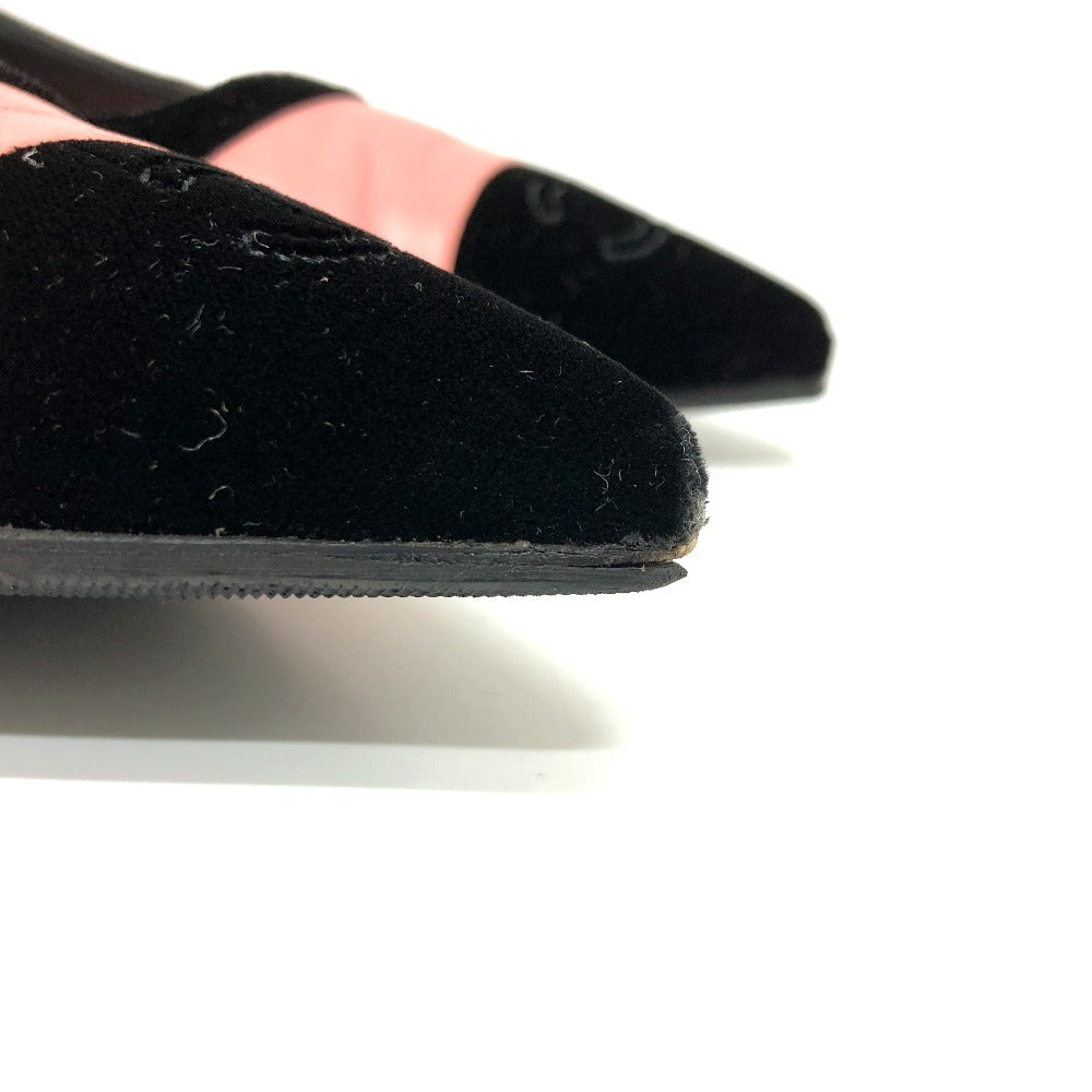 Chanel Pumps G39604 Lambskin, Velour Pink 22K Merry Jane Women 38