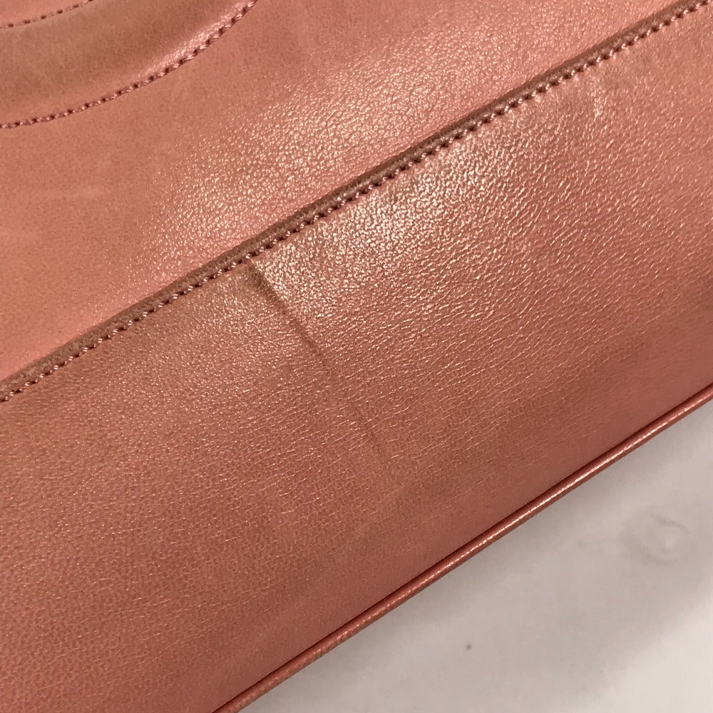 Chanel Tote Bag Leather Pink Shoulder Bag Cc Coco Mark Women