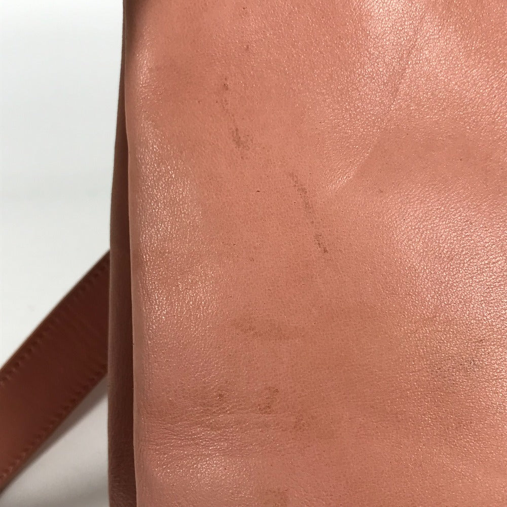 Chanel Tote Bag Leather Pink Shoulder Bag Cc Coco Mark Women