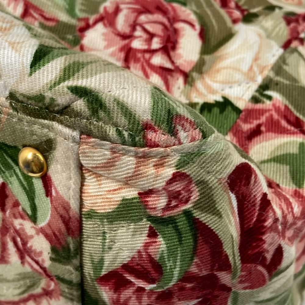 Chanel Tote Bag Canvas Pink Floral Flower Cc Coco Mark Women