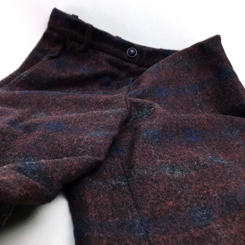 Chanel Pants Fabric Bordeaux Flannel 15B Women 34