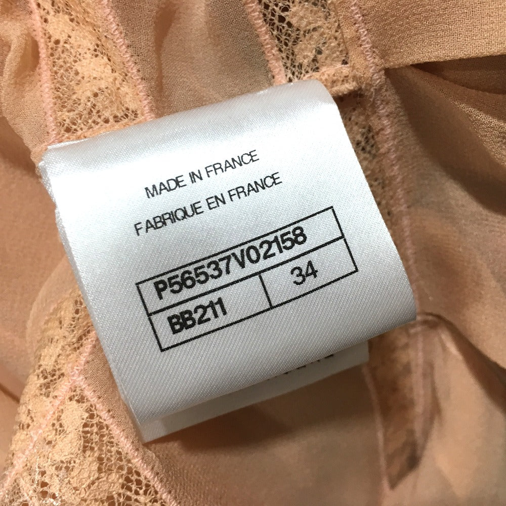 Chanel Dress P56537 Silk Pink Race Switch 17S Women 34