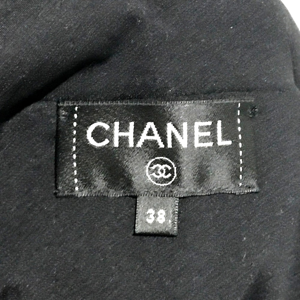 Chanel Vest Sequin Black 19C Zip Up Women 38