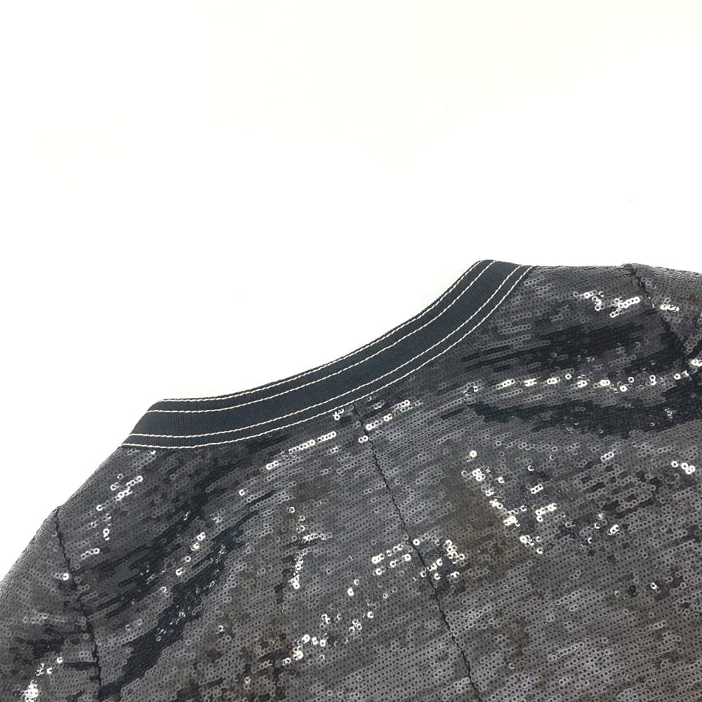 Chanel Jacket P45044 Sequin Black Sequin Women 36