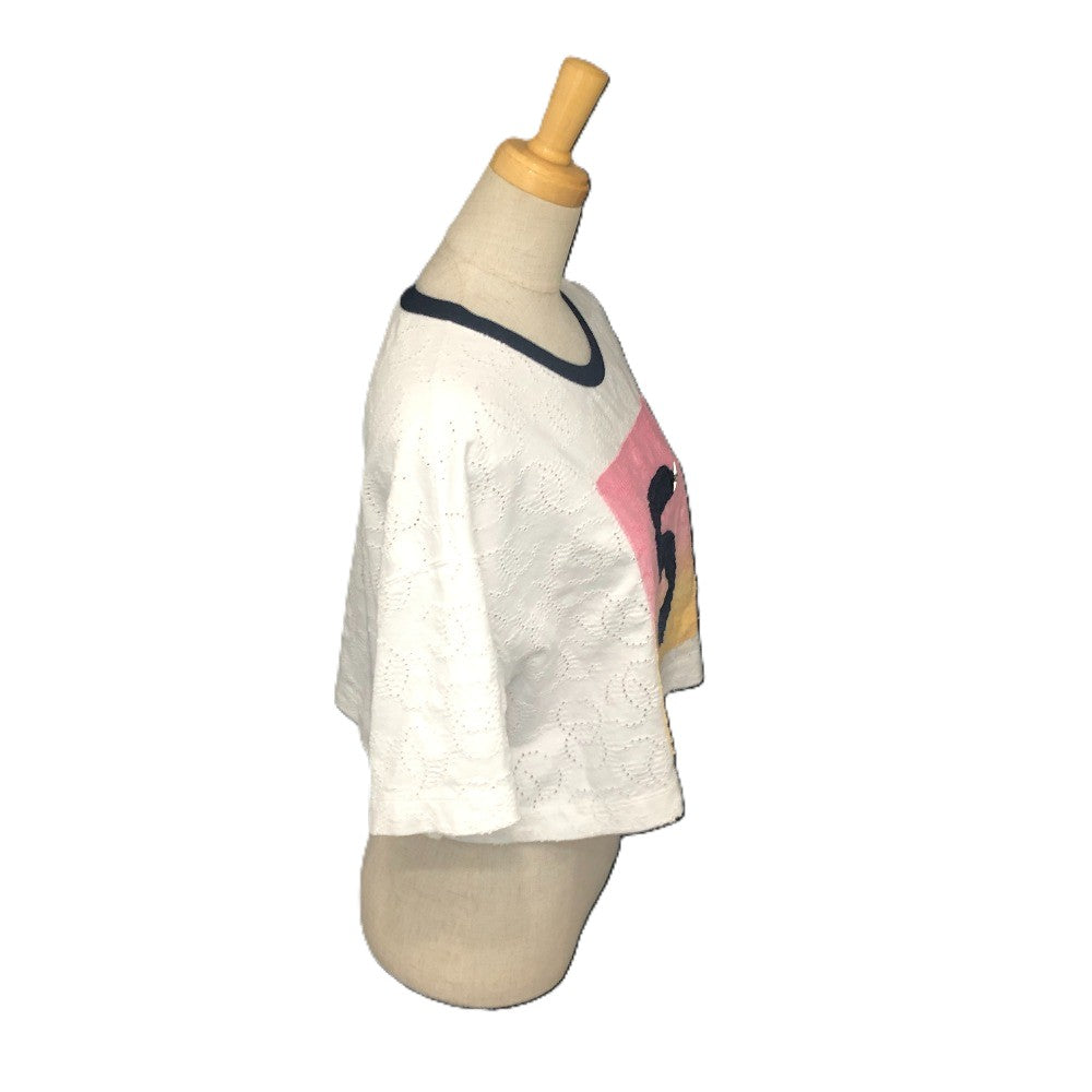 Chanel Short Sleeve T-Shirt P76438 Cotton White No.5 Star Coco Mark 34/36