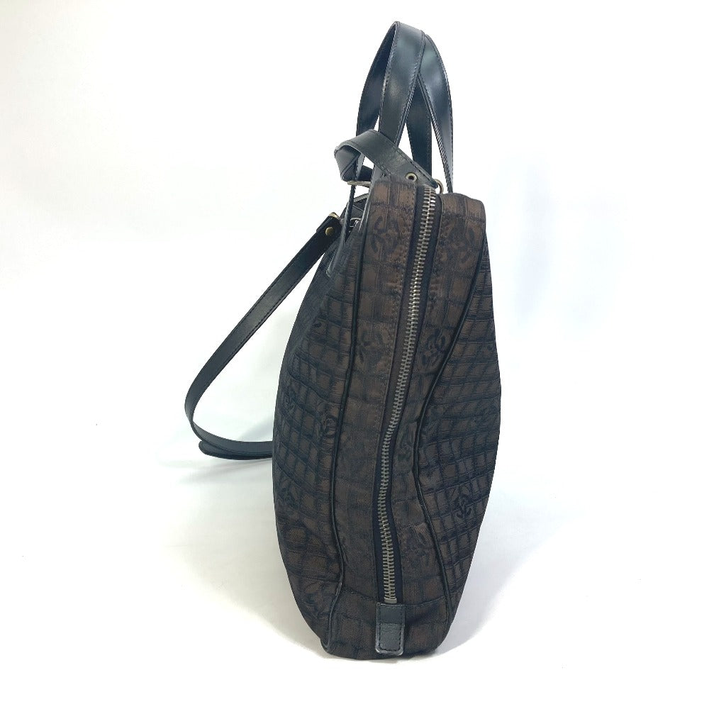 Chanel Business Bag Nylon, Leather Brown New Travel Line Handbag Women