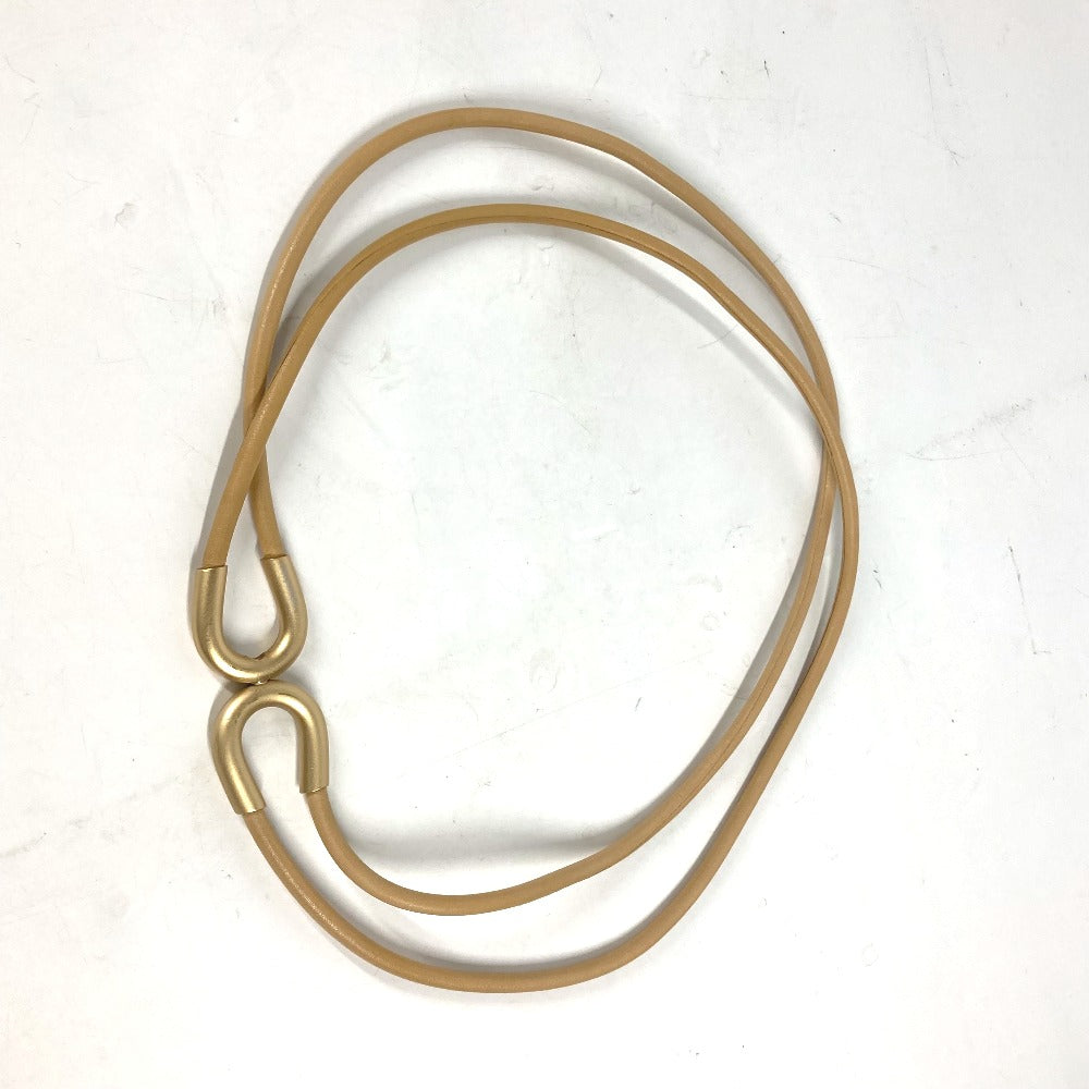 Chanel Belt Leather Brown Cc Coco Mark Women