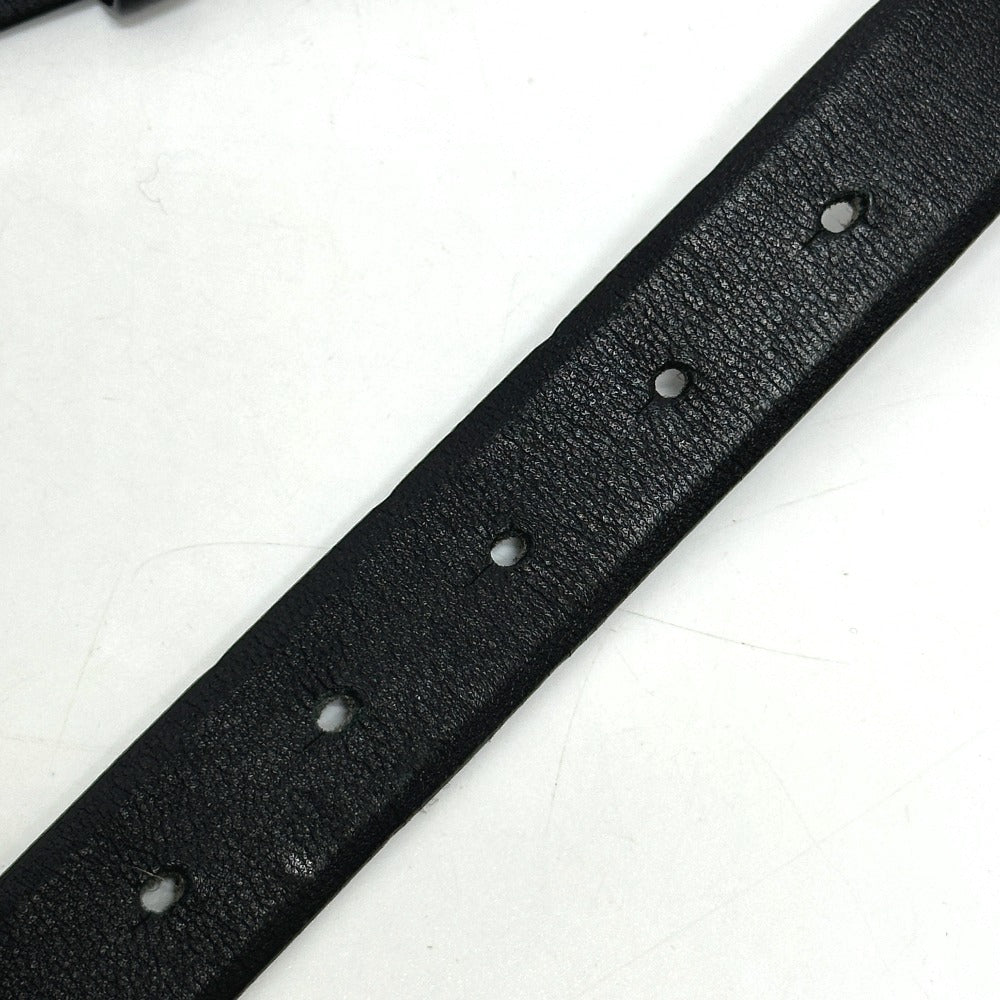 Chanel Belt Leather Black B20 Coco Mark Women 75/30