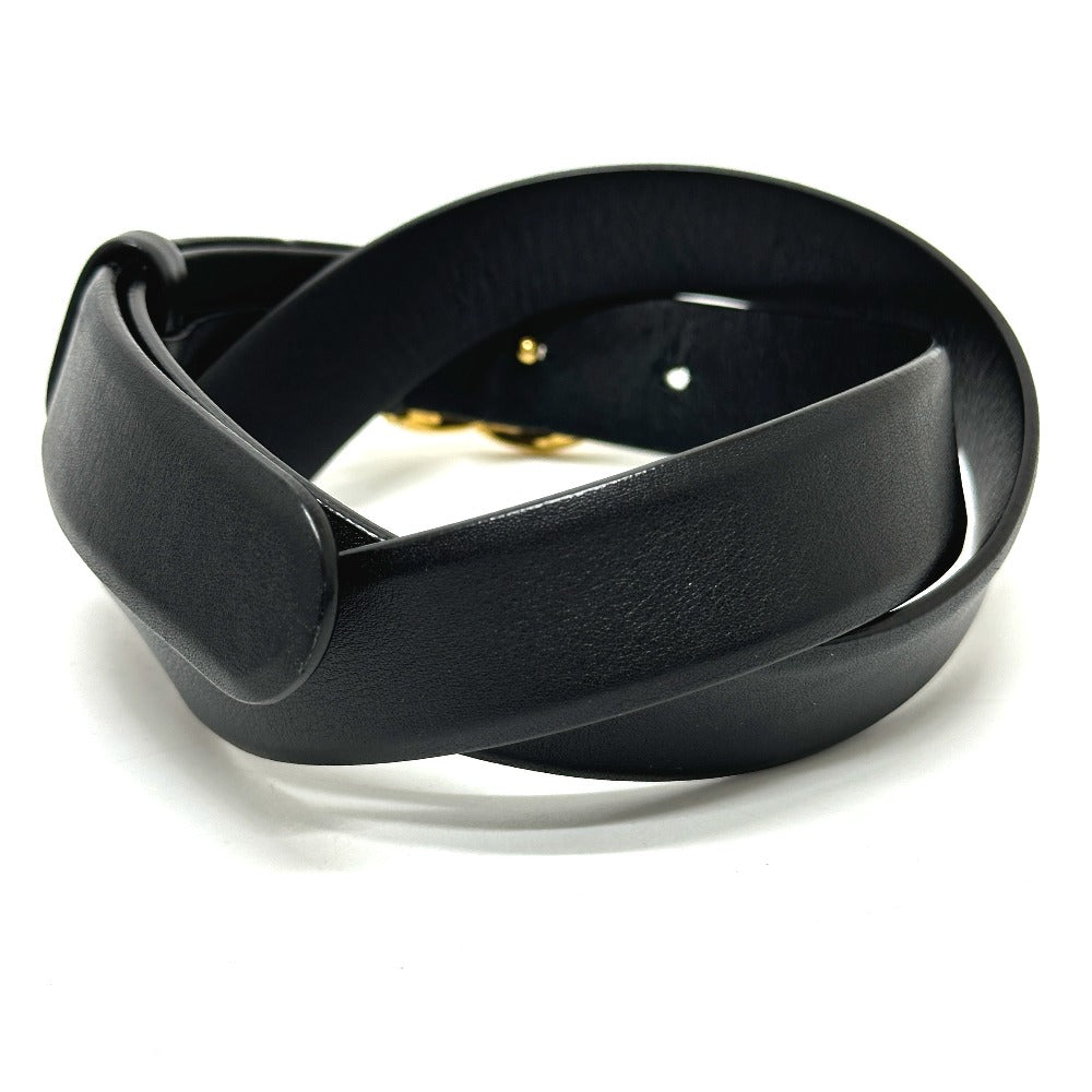 Chanel Belt Leather Black B20 Coco Mark Women 75/30