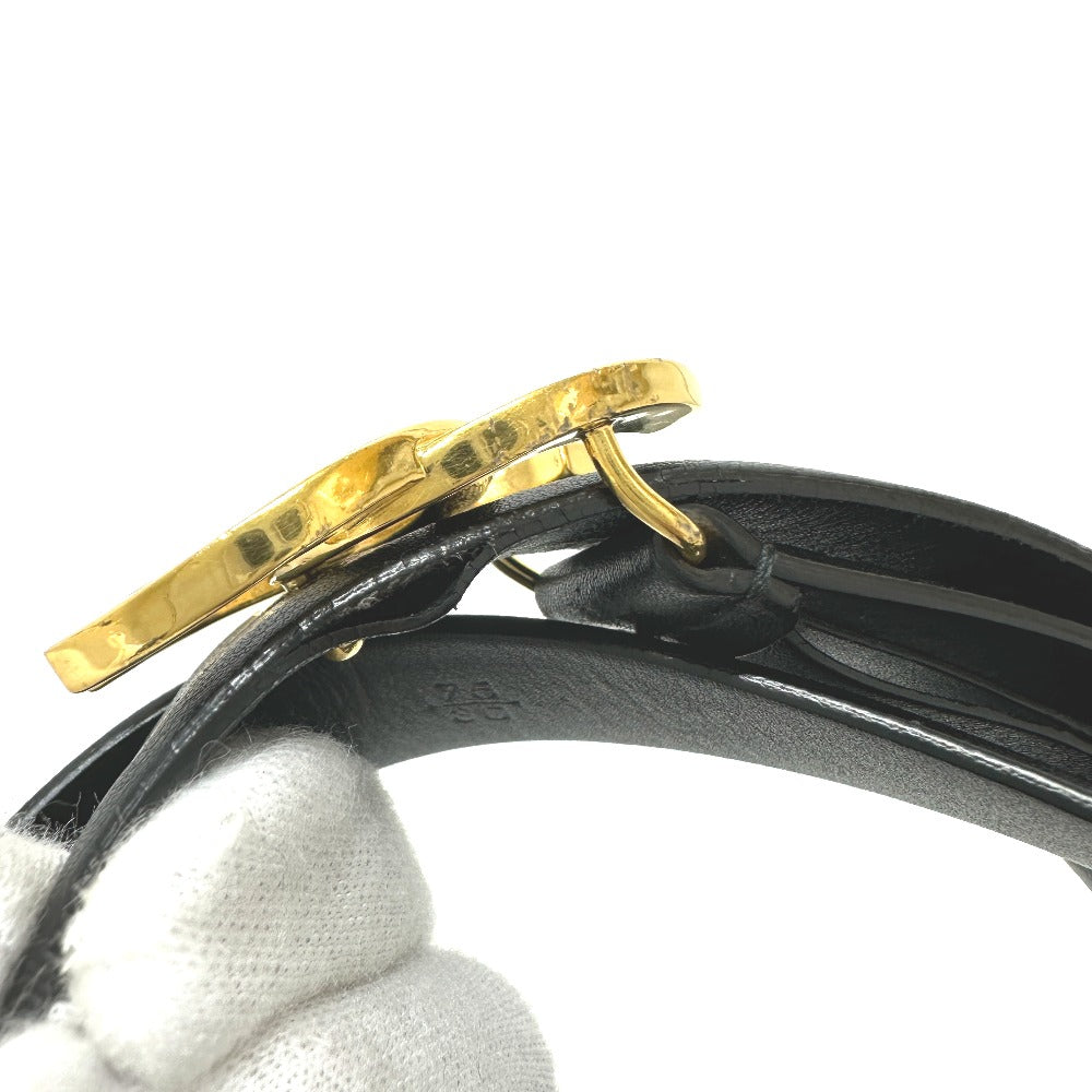 Chanel Belt Leather Black B20 Coco Mark Women 75/30