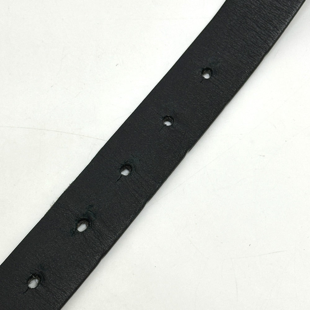 Chanel Belt Leather Black B20 Coco Mark Women 75/30