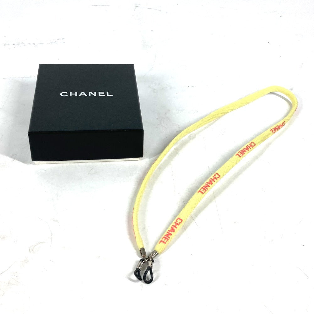 Chanel Strap Canvas Yellow Eyewear Sunglasses Glasses 00T Glass Cord Glasses Strap Women